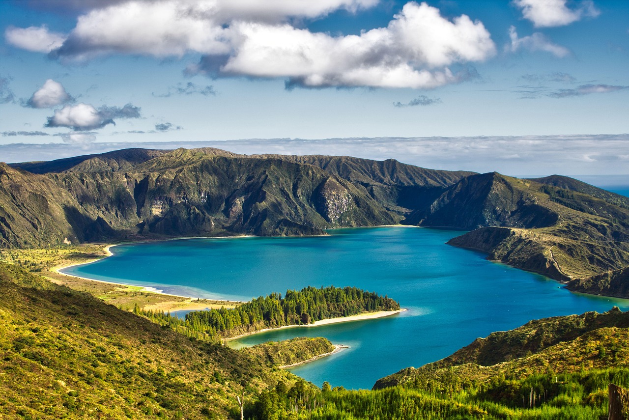 nature, landscape, lake of fire, volcano, crater, biodiversity, ecosystem, water, vegetation, mountain, are michael, azores, comanche, ecosystem, azores, azores, azores, azores, azores