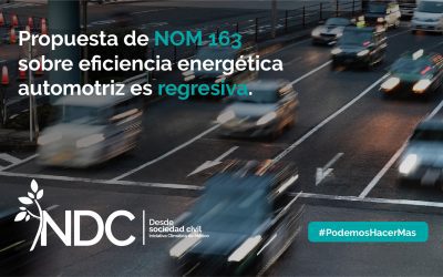 Propuesta de NOM 163 sobre eficiencia energética automotriz es regresiva